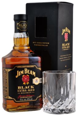 produkt Jim Beam Black Extra Aged + 1 Sklenice 43% 0.7L