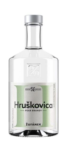 produkt Hruškovica Žufánek 0,5l 45% Etiketa