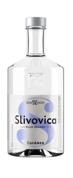 produkt Slivovica Žufánek 0,5l 50% Etiketa