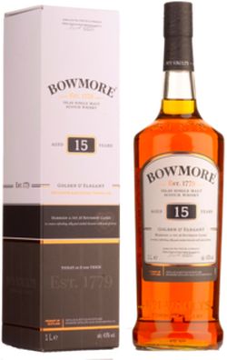 Bowmore 15YO Golden & Elegant 43% 1,0L
