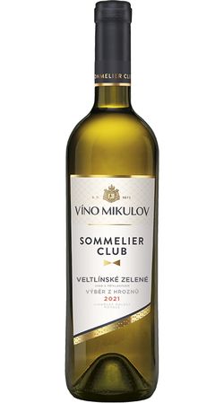 produkt Víno Mikulov Sommelier Club Veltlínské zelené 2021 výběr z hroznů 0.75l