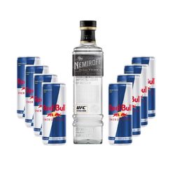 produkt Párty set Nemiroff De Luxe 1l 40% + 8x Red Bull 0,25l
