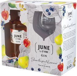 produkt June Gin Peach 0,7l 37,5% + 1x sklo GB
